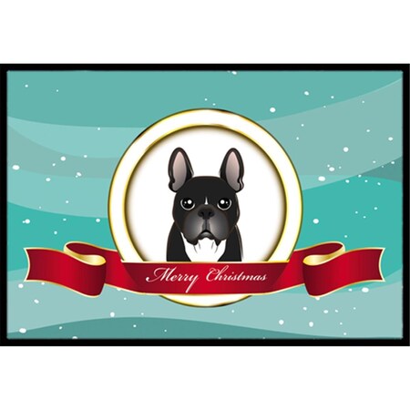 Carolines Treasures French Bulldog Merry Christmas Indoor and Outdoor Mat- 18 x 27 in. BB1537MAT